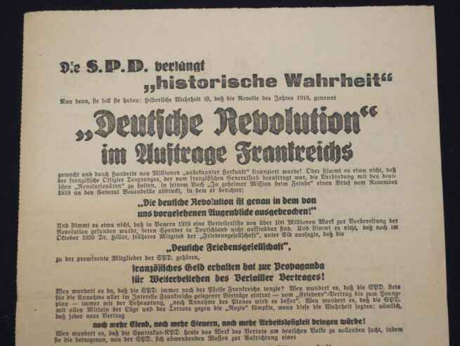 (Pamphlet) Nationalsozialistische Deutsche Arbeiterpartei (Hitler-Bewegung) Hitler wählt List 1
