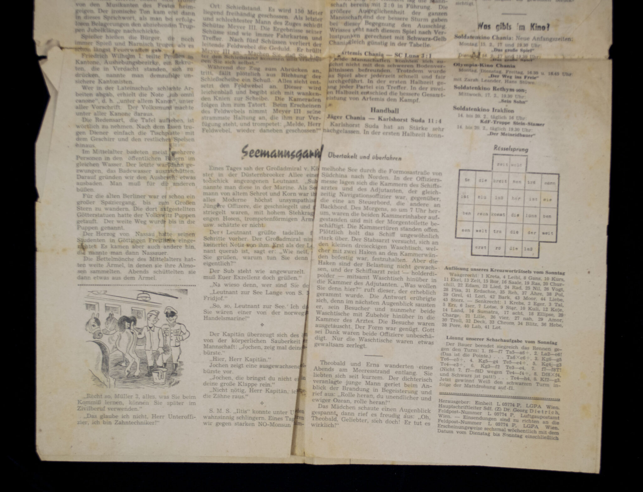 (Newspaper) Veste Kreta - deutsche Soldatenzeitung 17 February 1943