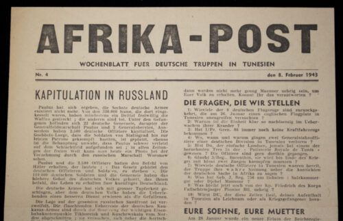 Afrika-Post. Wochenblatt für Deutsche Truppen in Tunesien NR.4 (1943)