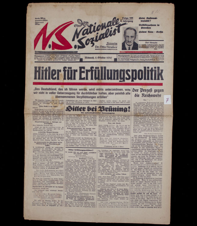 (Newspaper) Der Nationale Sozialist (1930) - RARE!