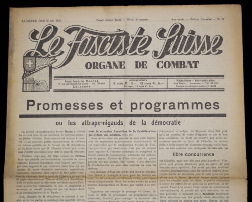 (Newspaper) Le Fasciste Suisse - Organe de Combat(16 Mai 1935)