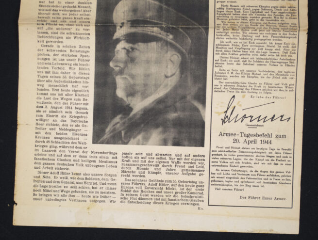 (Newspaper) Die Ostfront 20 April 1944