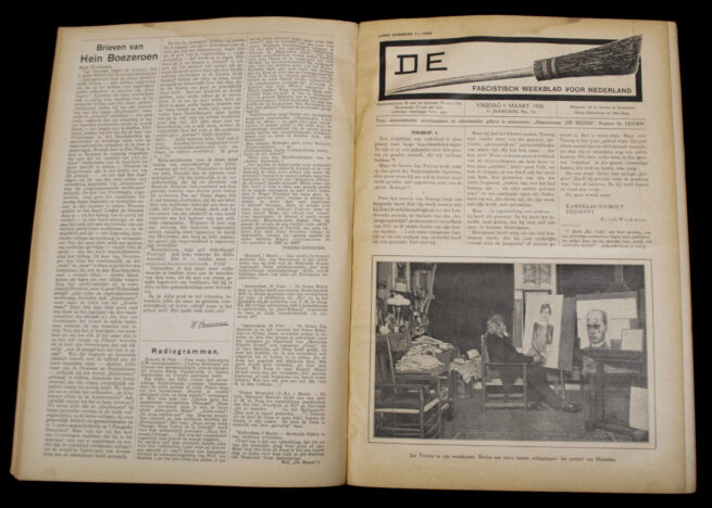 Newspaper-Book-Complete-early-Dutch-fascist-first-year-19271928-of-The-Bezem-Fascisitisch-weekblad-voor-Nederland-1-52-EXTREMELY-RARE