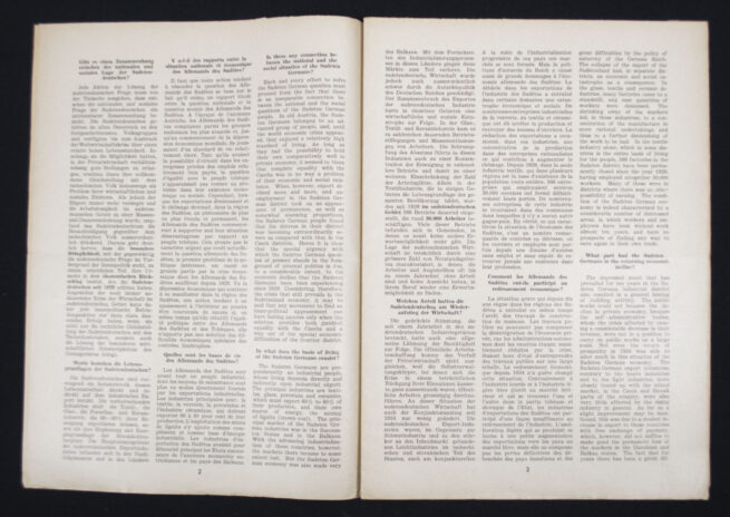 Sudetenberichte Information des Sudetes Sudeten german Newsletter No.7 - 20 August 1938