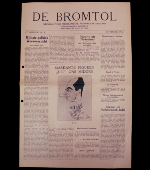 (Newspaper) De Bromtol (Prinses Irene Brigade) Weekblad voor Nederlandsche Militairen in Engeland (1942)