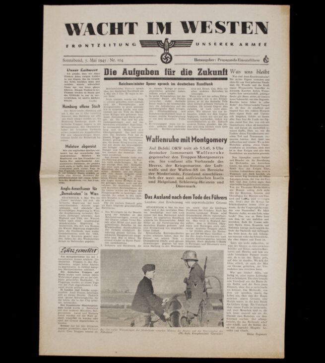 (Newspaper) Wacht im Westen Frontzeitung unserer Armee 5. Mai 1945