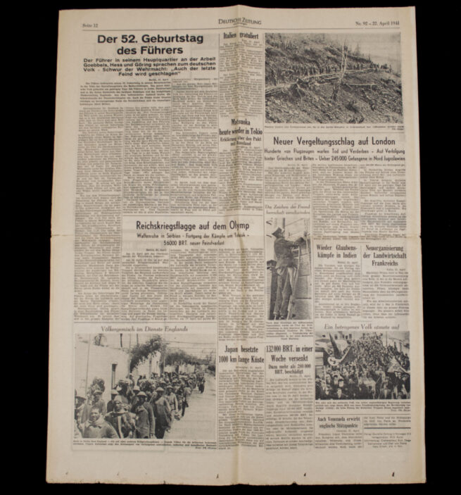 (Newspaper) Deutsche Zeitung in Norwegen Nr.92 - 22 April 1941