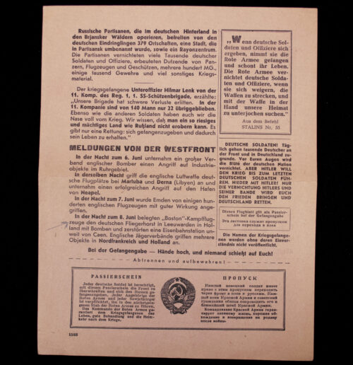 (Pamphlet) Meldungen von der Sowjetisch-Deutschen Front Juni 1942. Nr. 208