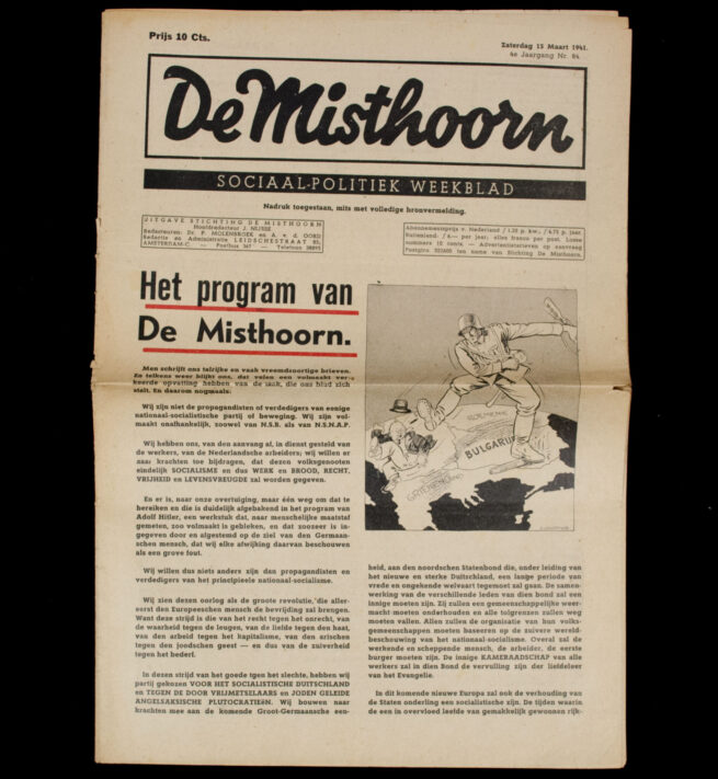 (Newspaper) De Misthoorn - 4e Jaargang Nr. 84 (1941)