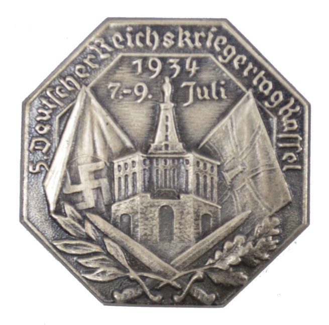 5. deutscher Reichskriegertag Kassel 7.-9. Juli 1934 abzeichen
