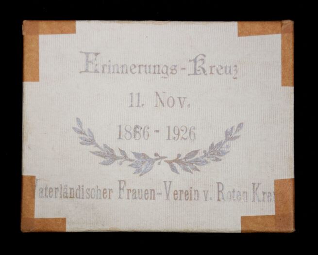 Erinnerungs-Kreuz 11. Nov. 1866-1926 Vaterländischer Frauen-verein v. Roten Kreuz + etui (RARE!)