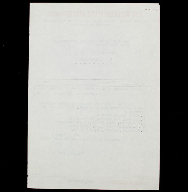 (NSB) Het Nederlandsche Arbeidsfront (NAF) letter (1944) - Groningen related