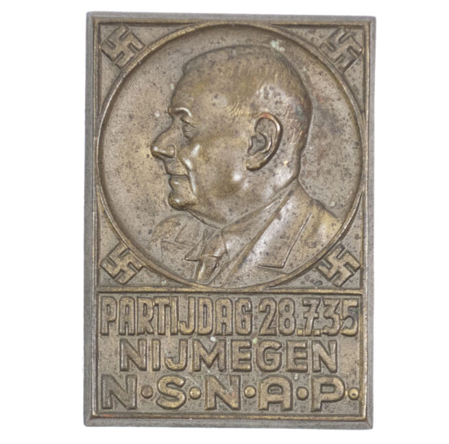 Nationaal-Socialistische Nederlandsche Arbeiderspartij (NSNAP) Kruyt Partijdag 28.7.35 Nijmegen badge