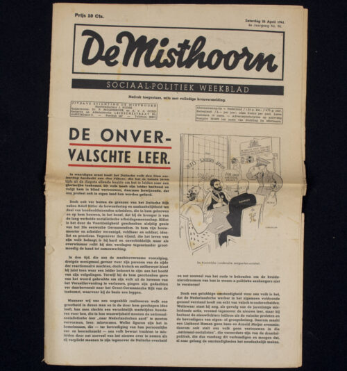 (Newspaper) De Misthoorn - 4e Jaargang Nr. 90 (1941)