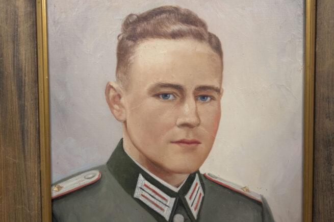 Wehrmacht (Heer) framed Oberleutnant Artillerie painting
