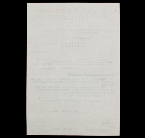 (NSB) Het Nederlandsche Arbeidsfront (NAF) letter (1944)