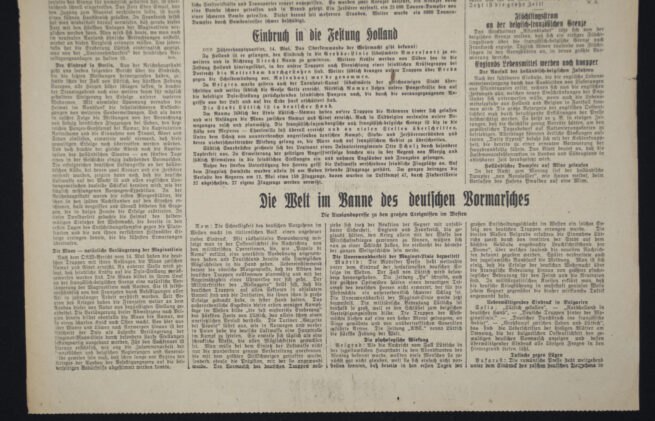 (Newspaper) General-Anzeiger - Dutch Capitulation 15 Mai 1940
