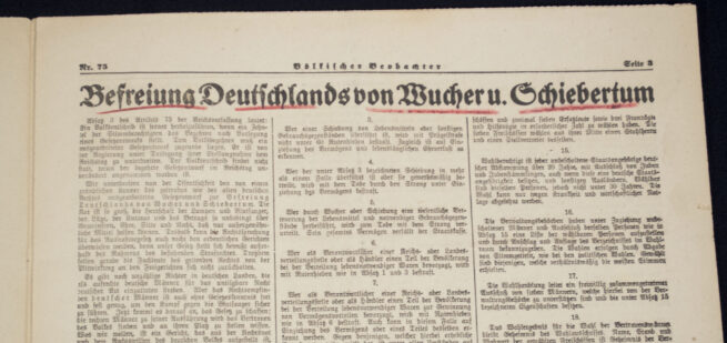 (Newspaper) Völkischer Beobachter – München 22. August (1920) – RARE