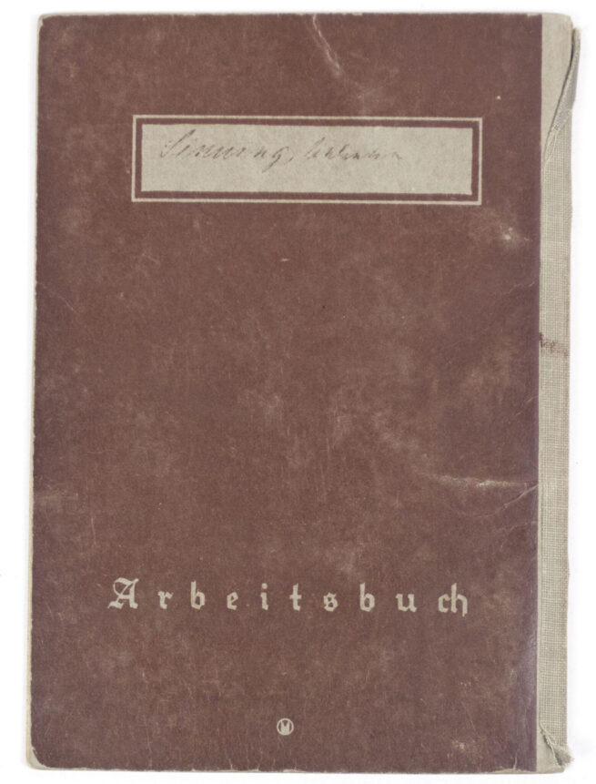 Arbeitsbuch second type from Arbeitsamt Kassel (1936)