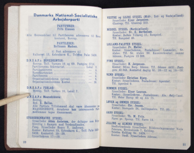(Denmark) Danish D.N.S.A.P.'s Lomme-Kalender 1942 (RARE!)