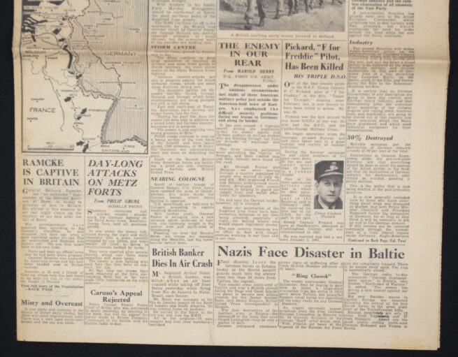 (Newspaper) - Market-Garden - Evening Standard - September 22, 1944 - ARNHEM LINK-UP WITH SKY MEN REPORTED