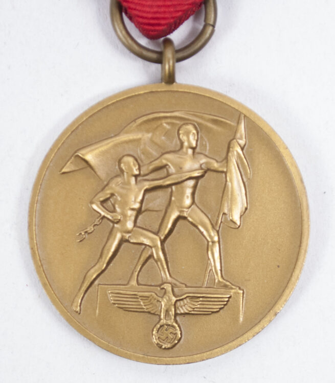 Sudetenland Annexation medal + etui (1938)