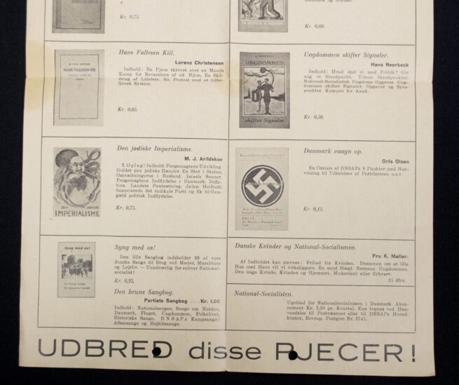 (Denmark) D.N.S.A.P. Katalog over Skrifter om Nationalsocialismen i Danmark (1938)