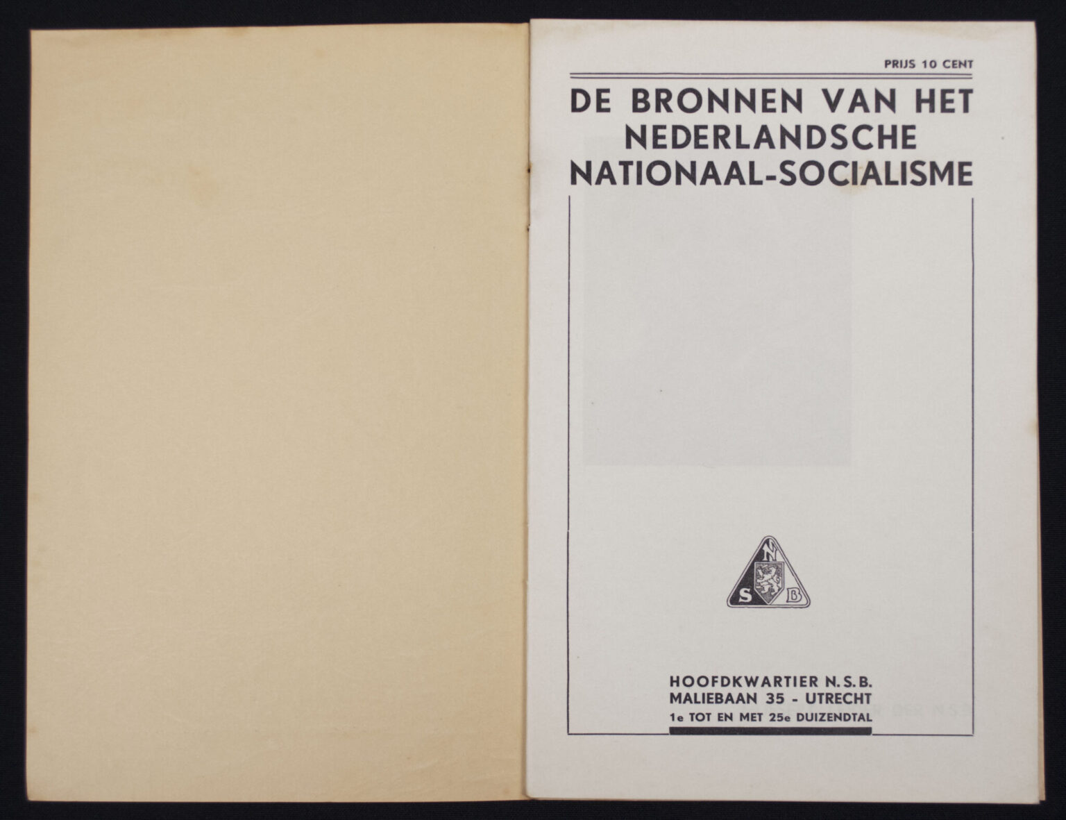 (Brochure / NSB) De bronnen van het Nederlandsche nationaal-socialisme
