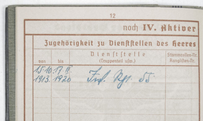 Wehrpass Wehrbezirkskommando Detmold (1943)