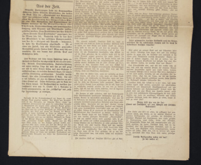 (Newspaper) Völkischer Beobachter – München 31. Oktober (1920) – RARE