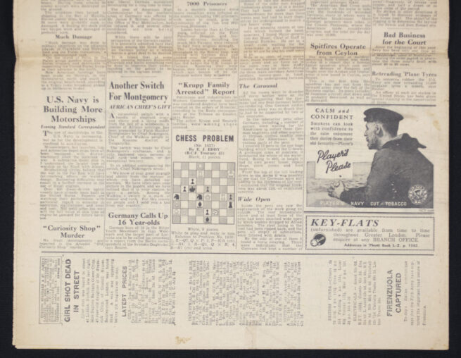 (Newspaper) - Market-Garden - Evening Standard - September 22, 1944 - ARNHEM LINK-UP WITH SKY MEN REPORTED