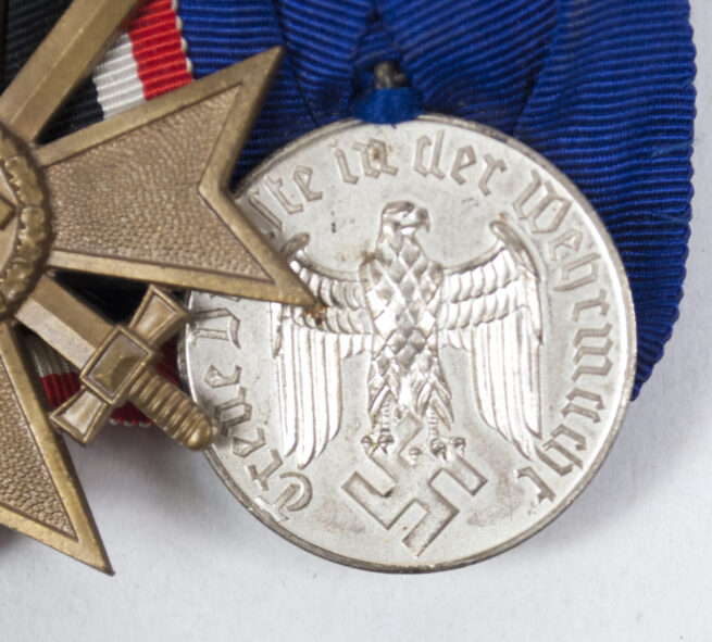 German WWII medalbar with Krigsverdienstkreuz + Heer Dienstauszeichnung