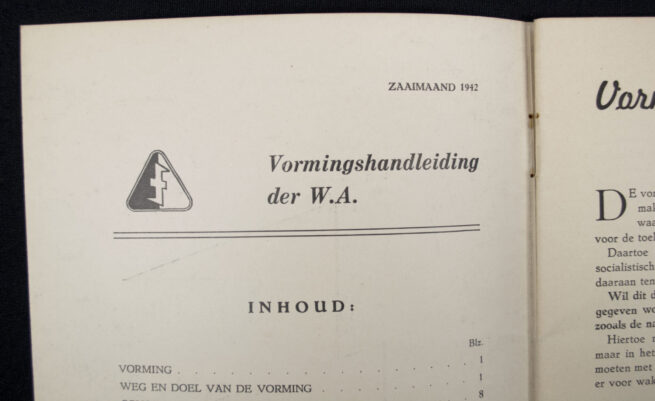 (Brochure NSB) Vormingshandleiding der W.A - EXTREMELY RARE!