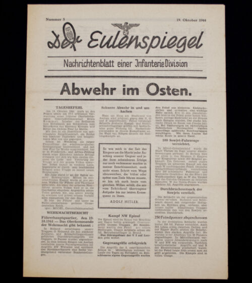 (Newspaper) Der Eulenspiegel - Nachrichtenblatt einer InfanterieDivision (1944)