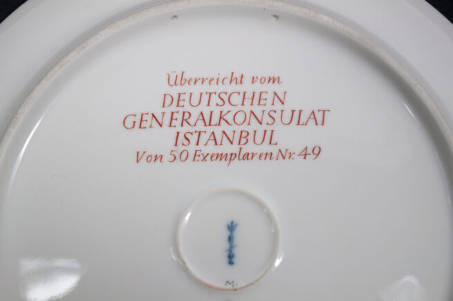 (Plate) Deutschen Generalkonsulat Istanbul - Deutsche schule Istanbul - 75 Jahrfeier 1943 - RARE!