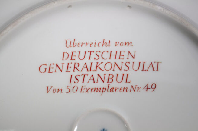 (Plate) Deutschen Generalkonsulat Istanbul - Deutsche schule Istanbul - 75 Jahrfeier 1943 - RARE!