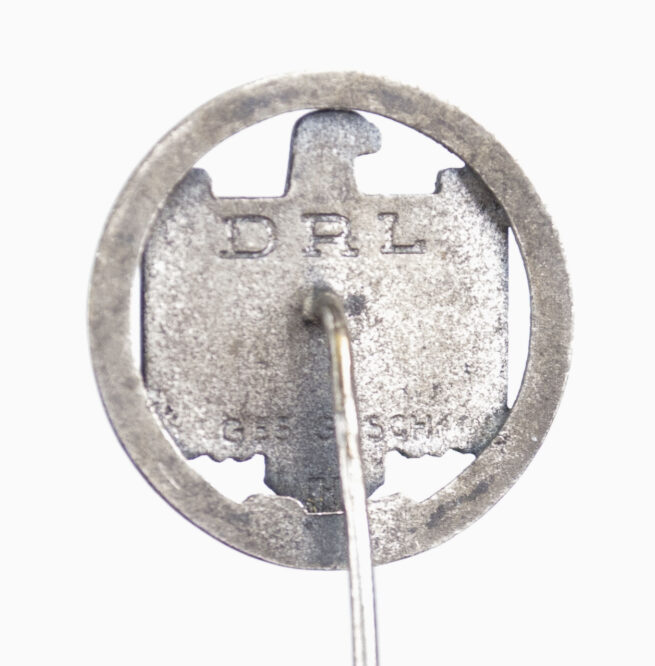 DRL NSRL silver sportbadge stickpin badge (Ges Gesch)