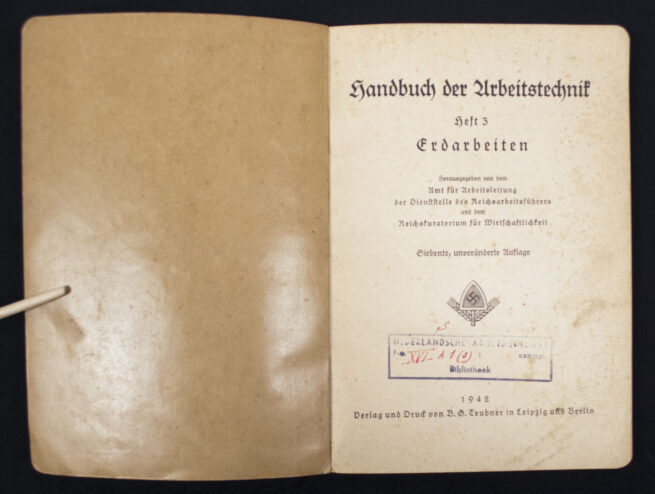 (Book) Handbuch der Arbeitstechnik - Heft 3 Erdarbeitern (1942)