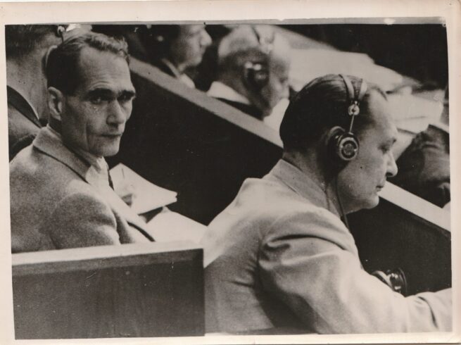 (Pressphoto) Nuremberg Trials - Hermann Goering + Rudolf Hess (6)