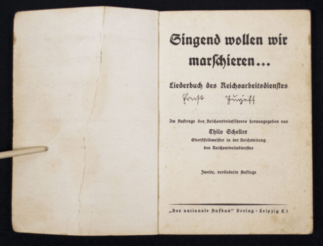 (Book) Liederbuch des Reichsarbeitsdienstes - Singend wollen wir Marchieren