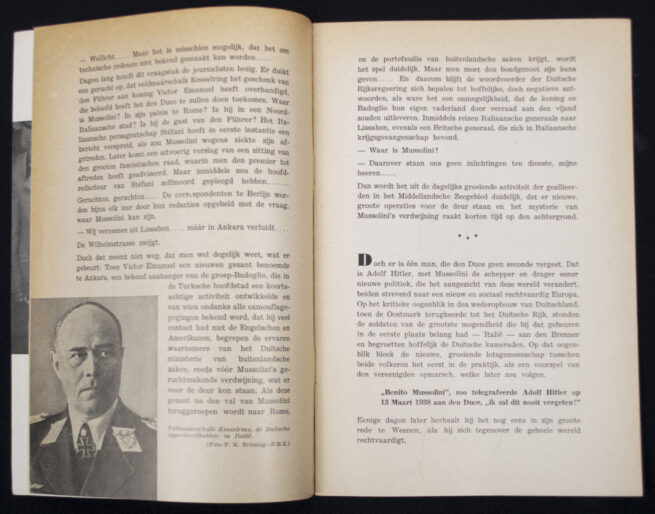 (Brochure NSB) De bevrijding van Mussolini (1944)