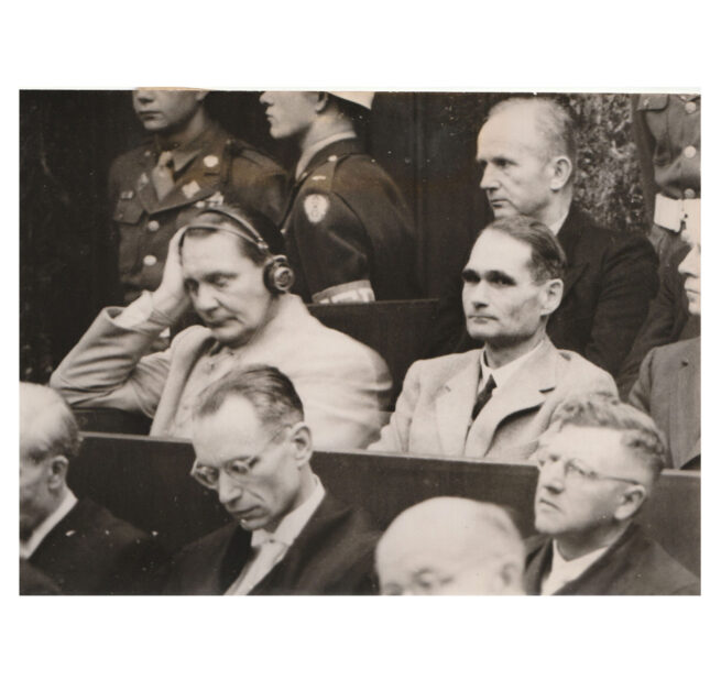 (Pressphoto) Nuremberg Trials - Hermann Goering + Rudolf Hess