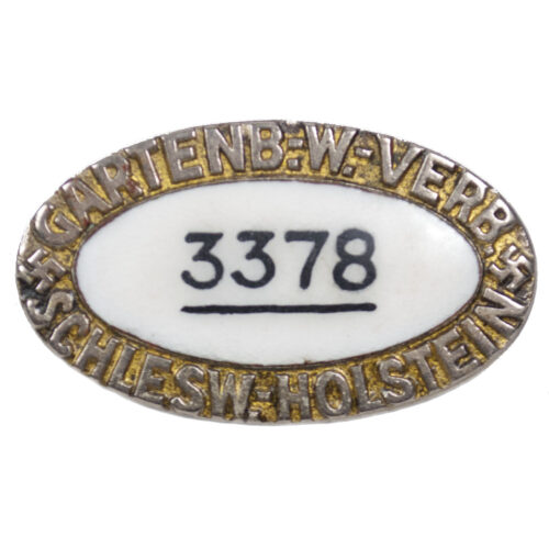 Reichsbund Deutscher Kleingärtner membership badge #3378 (GartenB.-W.-Verb. Schlesw.-Holstein) badge