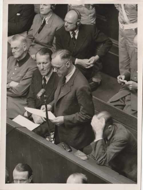 (Pressphoto) Nuremberg Trials - Rosenberg makes his last stand