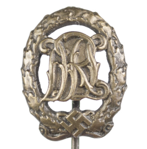 Deutsches Reichssportabzeichen (DRL) bronze minaiture stickpin (Maker Wernstein Jena)