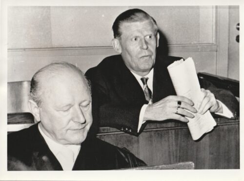 (Pressphoto) Nuremberg Trials - Otto Gunsche former Gestapo man on trial