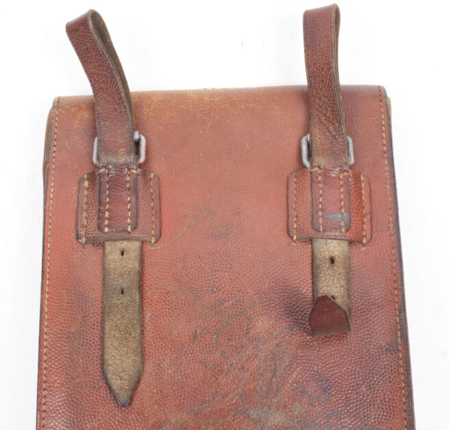 Smooth brown leather mapcase