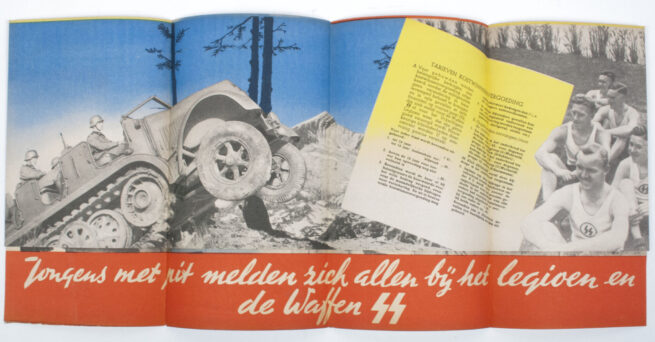 (Germanic/Dutch SS) Recruitmentfolder / foldable poster "Dat's 'n leven van Stavast"