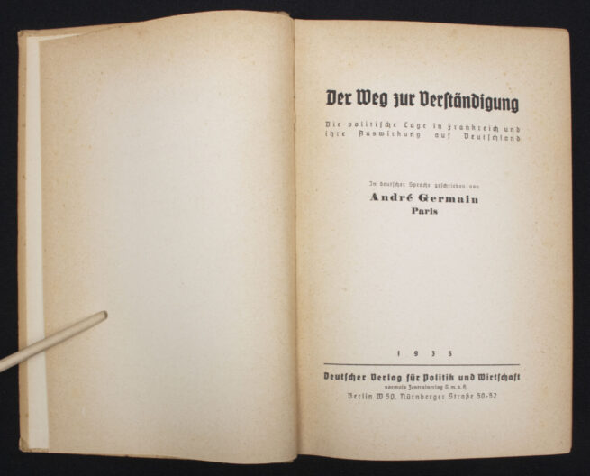 Book-Andre-Germain-Der-Weg-zur-Verständigung.-Die-politische-Lage-in-Frankreich-und-ihre-Auswirkung-auf-Deutschland-1935