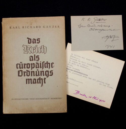 (BookBrochure) Karl Richard Ganzer - Das Reich als Europäische Ordnüngsmacht (1941)